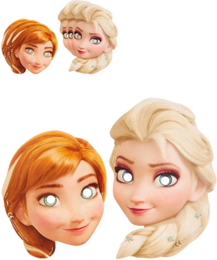 Maschera di carta di Carnevale Frozen – set da 6 pz