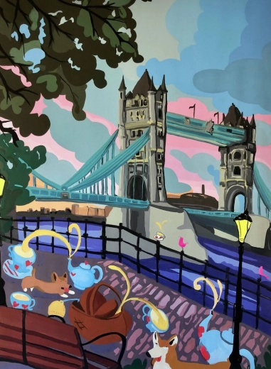 Pittura diamantata Tower Bridge 30 × 40 cm