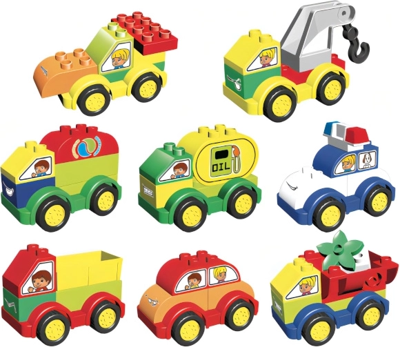 L-W Toys Junior mattoncini auto, 62 pz