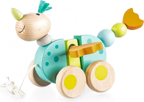 giocattolo trainabile in legno draghetto