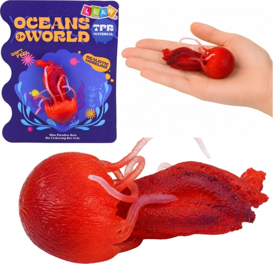 Figura in gomma di medusa – animale marino realistico 9 cm