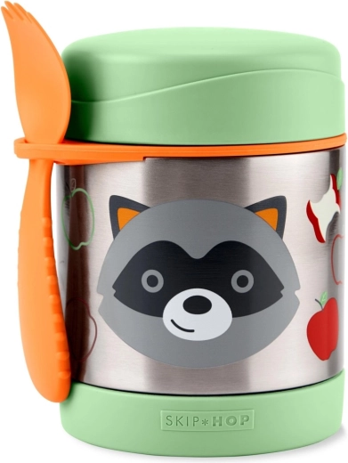 Skip Hop Zoo termos per alimenti con cucchiaio-forchetta Procione 325 ml