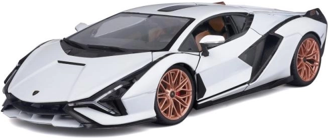 Bburago 1:18 TOP Lamborghini Sián FKP 37 Bianco/Nero