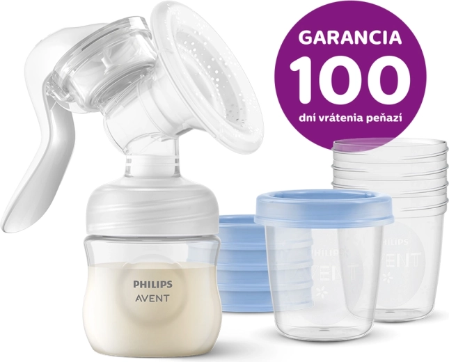 Tiralatte manuale PHILIPS AVENT con bicchieri VIA 180 ml (5 pz)