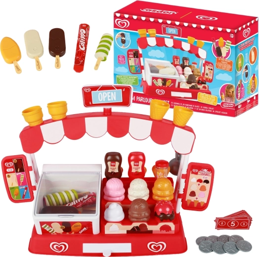 Casdon Algida gelateria per bambini – set da gioco con bancone e accessori (50+ pezzi)