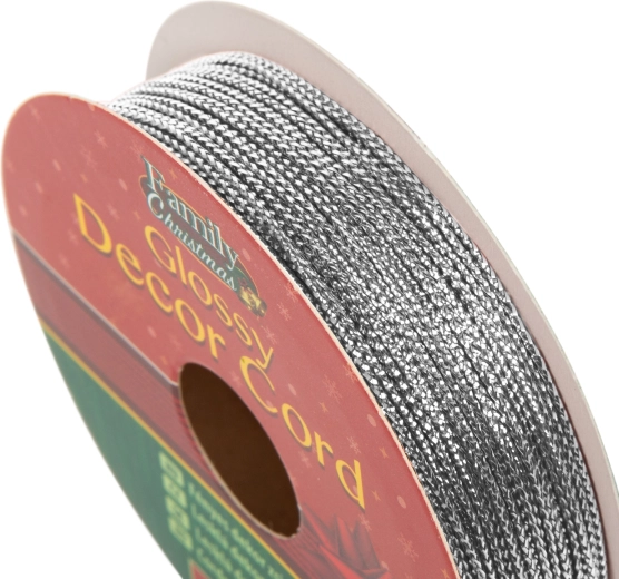 Cordoncino decorativo lucido argentato 10 m