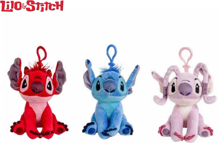 Disney Lilo & Stitch portachiavi in peluche 12 cm (3 varianti)