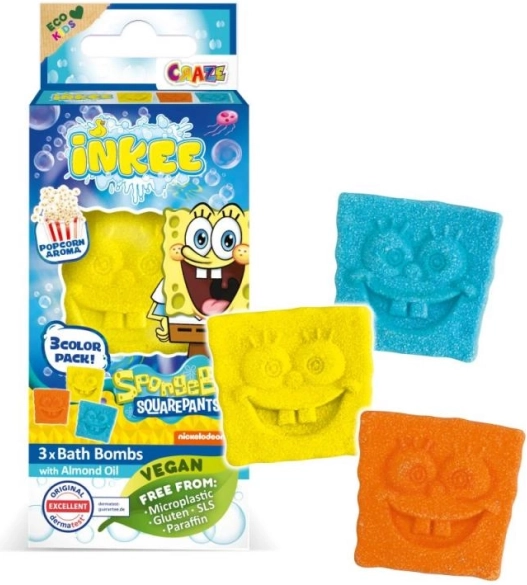 Mini set di bombe frizzanti da bagno SPONGEBOB – 3×15 g