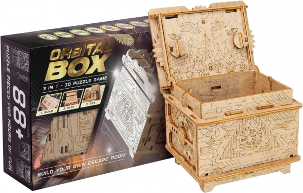 Rompicapo meccanico in legno ESCAPEWELT ORBITAL BOX – kit 3D