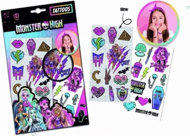 Monster High tatuaggi temporanei con glitter