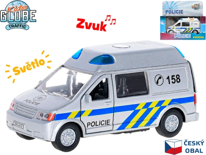 Auto della polizia Kids Globe Traffic 13 cm con luce e suono