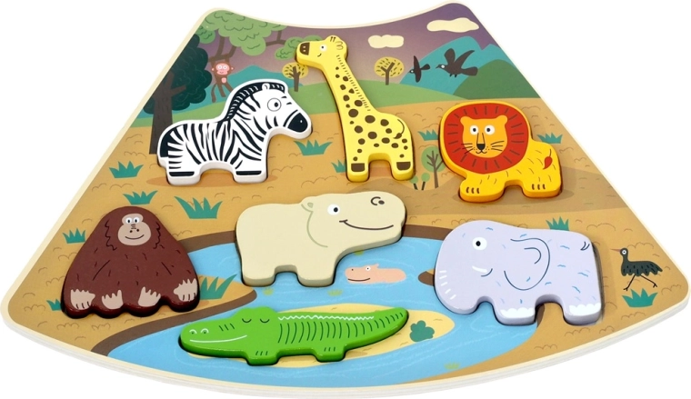 2Kids Toys Puzzle Safari in legno collegabile