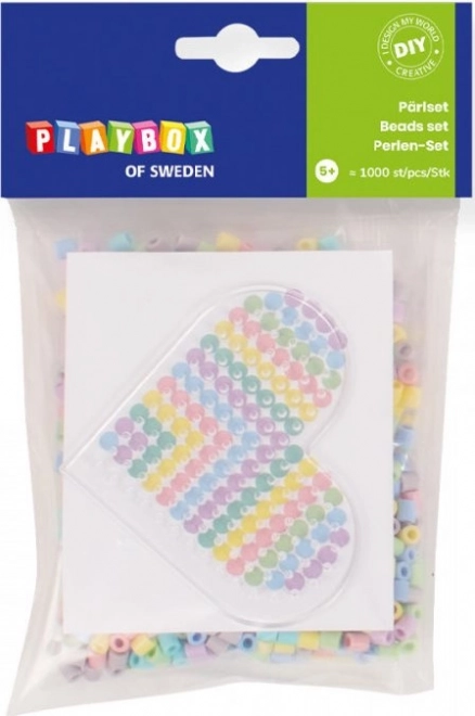 Playbox Piccolo set di perline stirabili Cuore 1000 pezzi