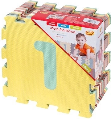 Tappetino in gommapiuma – numeri pastello