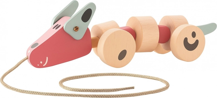 Anatre trainabili Cubika in legno dai toni pastello