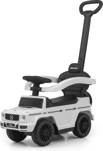 Milly Mally cavalcabile con maniglione Mercedes G350d bianco