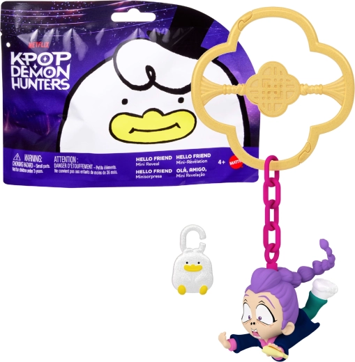 Mattel Netflix KPop Demon Hunters sorpresa – mini figurina portachiavi Hello Friend Mini Reveal