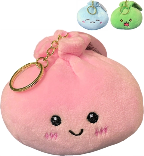 Ciondolo portachiavi in peluche a forma di raviolo con fischietto - 1 pezzo