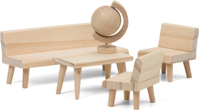 Lundby set creativo di mobili per soggiorno per casa delle bambole (DIY)