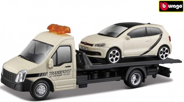 Carro attrezzi con modello VW Polo GTI di Bburago
