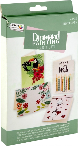 Pittura di diamanti biglietti d'auguri con buste