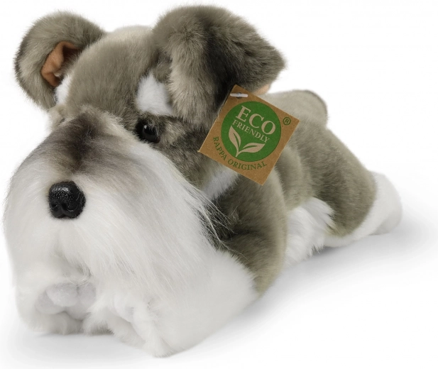Cane di peluche schnauzer sdraiato eco-friendly 28 cm