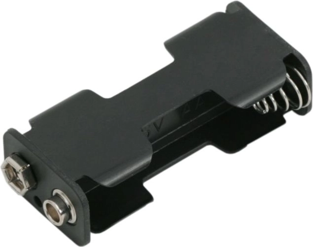 Portabatterie per 2 batterie AA con connettore da 9 V