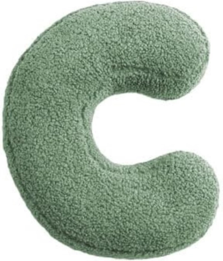 Mealini lettera in peluche c verde - 1 pezzo