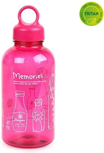 Bottiglia d’acqua in plastica Bisfree Loop 530 ml rosa