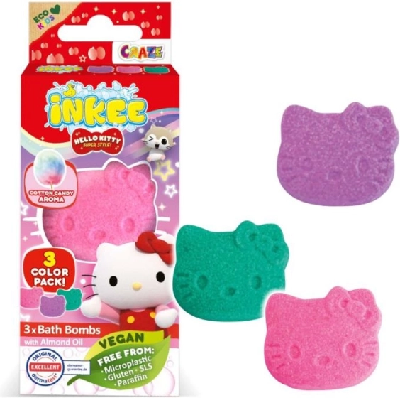 Inkee bombe frizzanti da bagno Hello Kitty mini pack