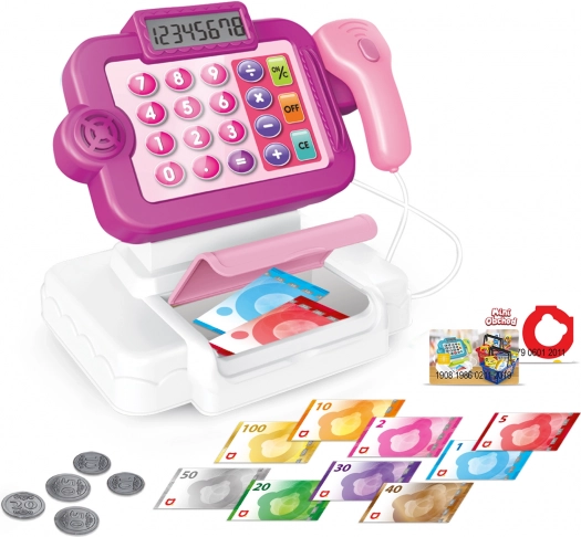 Cassa elettronica per bambini Mini Negozio - rosa