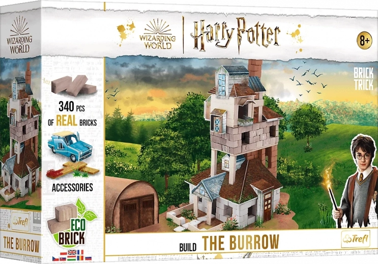 Set di costruzione Brick Trick Harry Potter – Tana della famiglia Weasley con veri mattoni