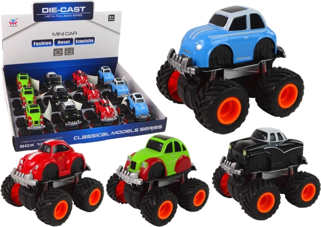 Macchinina in metallo con ruote grandi – varianti diverse