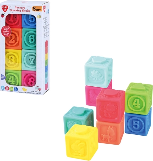 PlayGo cubi in gomma per bambini 8 pezzi
