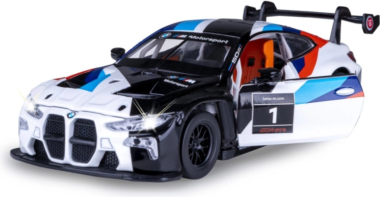 Modello in metallo BMW M4 GT3 1:24 bianco