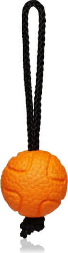 Explorer Dog AirBall con corda – pallina arancione per cani 6,5 cm