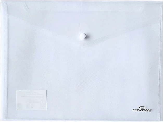 Cartelle portadocumenti con bottone A4 trasparenti CONCORDE