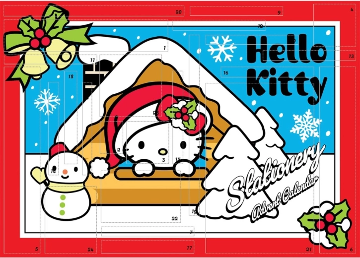 Calendario dell’Avvento Hello Kitty per il fai‑da‑te (cartoleria)