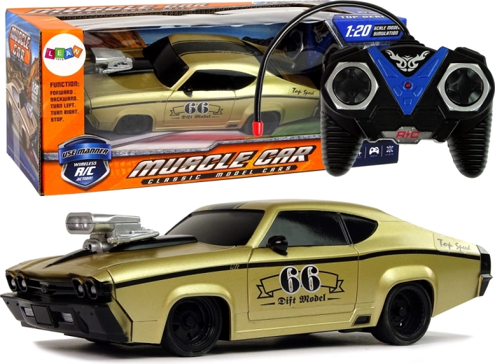 Auto RC sportiva classica 1:20 oro con telecomando