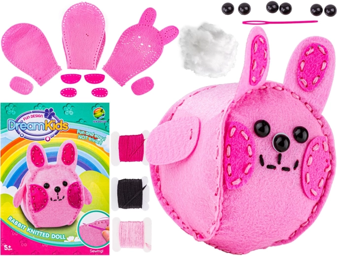 Kit creativo per cucire un coniglietto di peluche - 1 pezzo