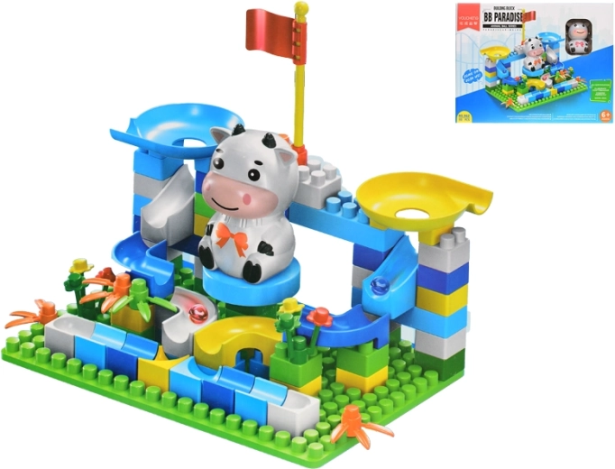 Set di costruzione con pista e animaletto, 93 pezzi