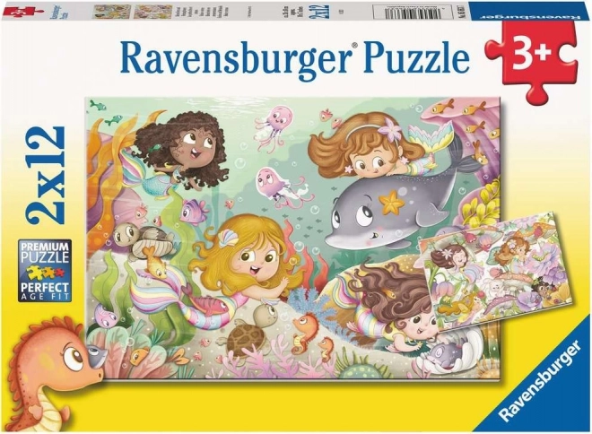 Puzzle Ravensburger fate e sirene 2×12 pezzi