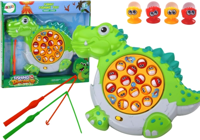 Gioco di pesca con dinosauro – verde