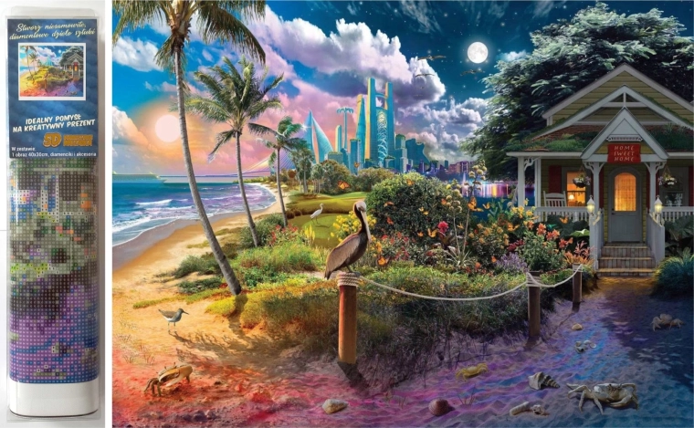 NORIMPEX diamond painting – casa sulla spiaggia 30 × 40 cm