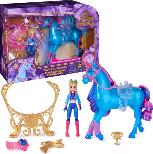 Unicorn Academy Isabel e River – unicorno luminoso con bambola e accessori