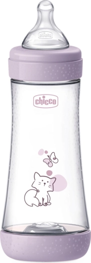 Biberon anticolica Chicco Perfect5 300 ml per bambine, flusso rapido 4m+