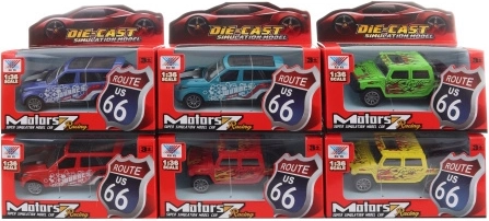 Auto fuoristrada in metallo a retrocarica