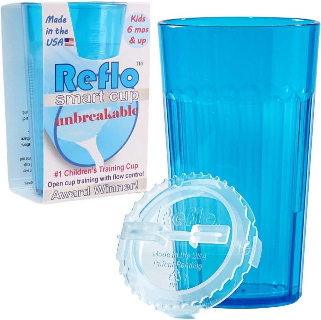 REFLO bicchiere da allenamento infrangibile per bambini – blu