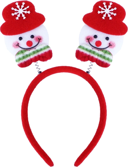 Cerchietto natalizio con pupazzi di neve