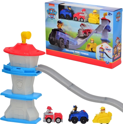 Torre Deluxe 3-in-1 Paw Patrol con pista e 3 veicoli